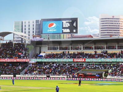 佳恒全彩LED顯示屏落戶孟加拉板球世界杯